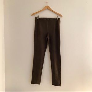 Faux leather/suede dark green pants
